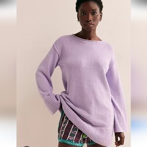 Fp Beach By Free People Melanie Tunic Sweater In Lavendar Fields
